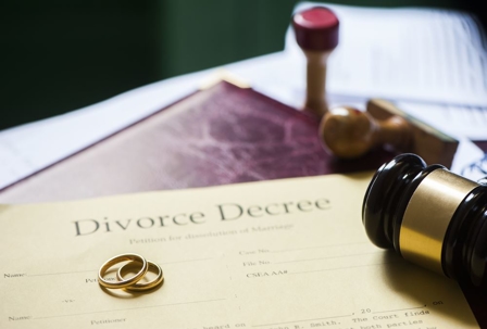 Divorce Decree with rings